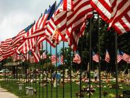 Cemetery View - with Flags